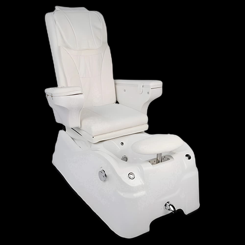 *TRITON Pedicure Spa Chair - White with White Upholstery