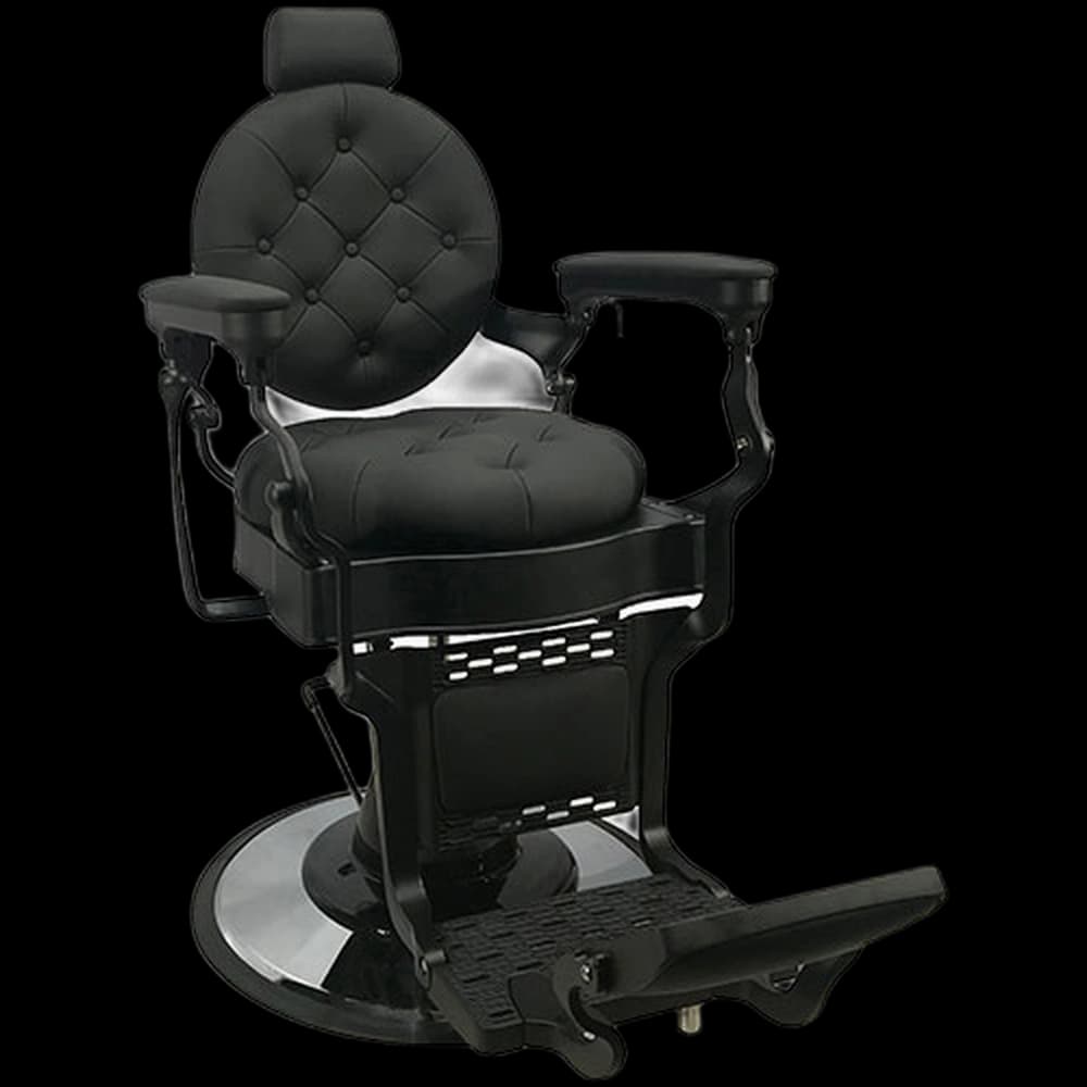 CALICO JACK Barber Chair - Black Frame (Black Leather)