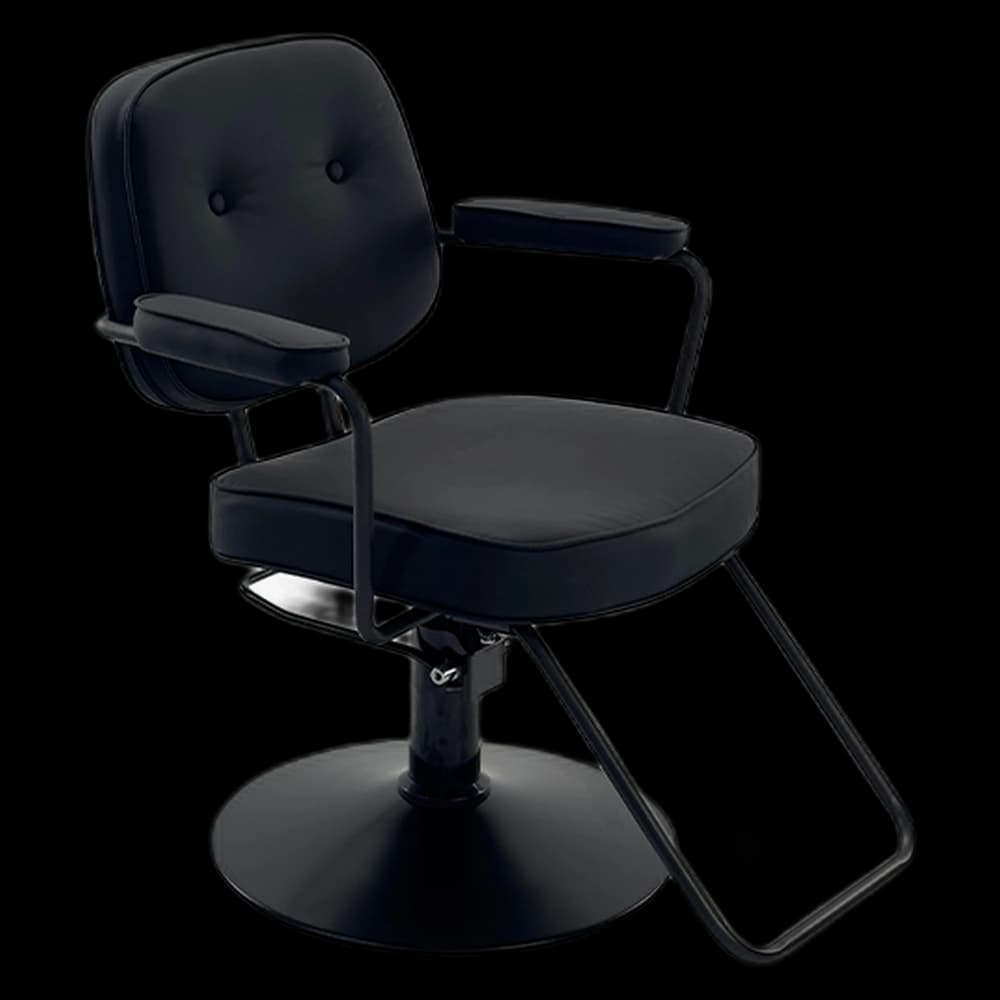 HAWK Styling Chair - Black with Footrest