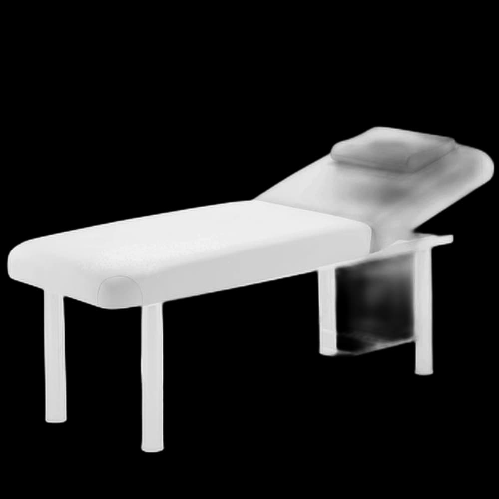 Marbella - Acacia Massage Bed with Steel Frame White