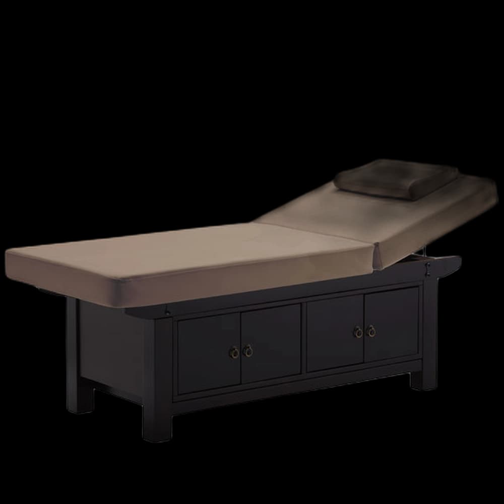 Marbella - SAFARI Wooden Massage Bed Espresso Brown & Draw