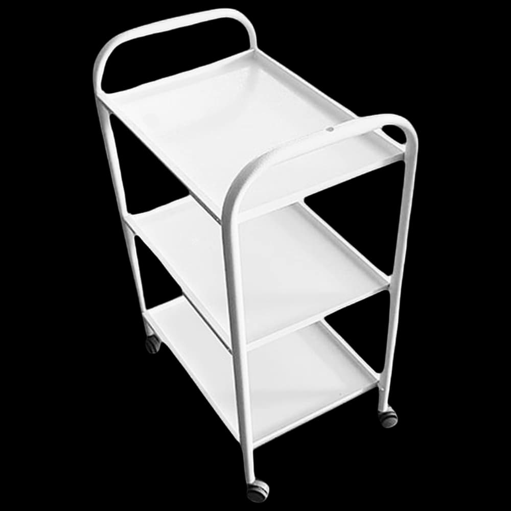 Trolley - 3 Tier Narrow LARGE  (White) (83hx 82x 37d)
