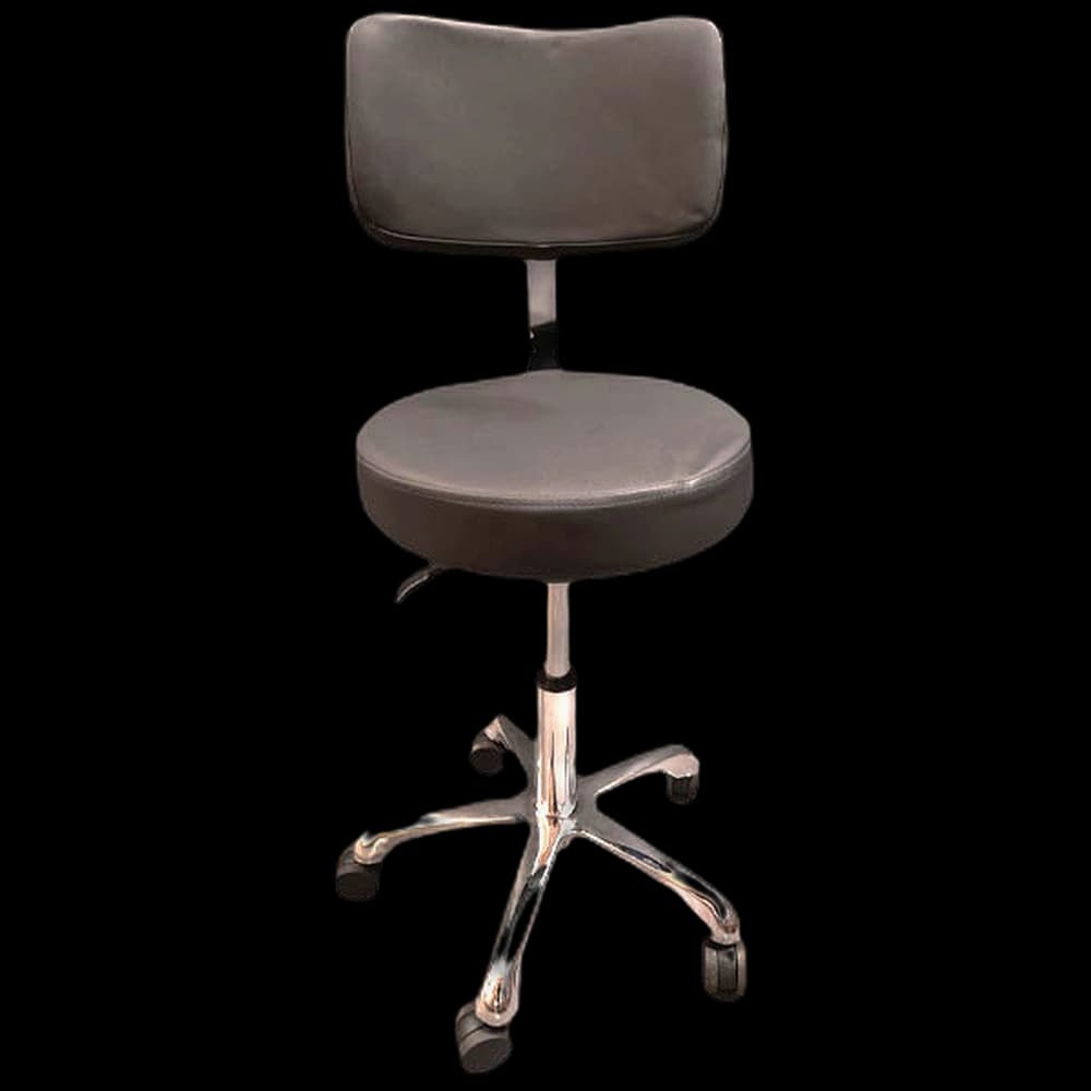 ***Stool - With Thick Back   (Grey)