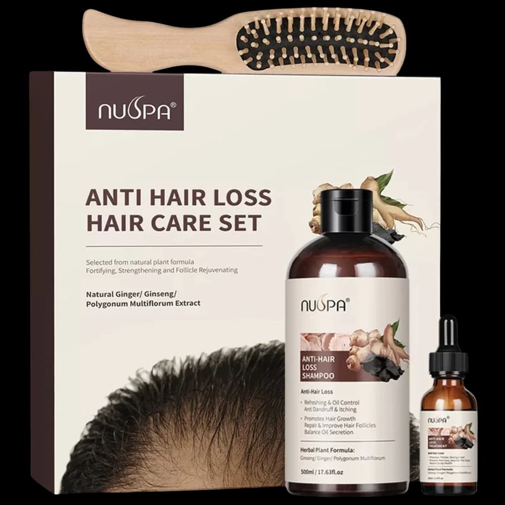 *NUSPA Anti-hairloss Kit (500ml Shampoo+30ml Treament+Brush)