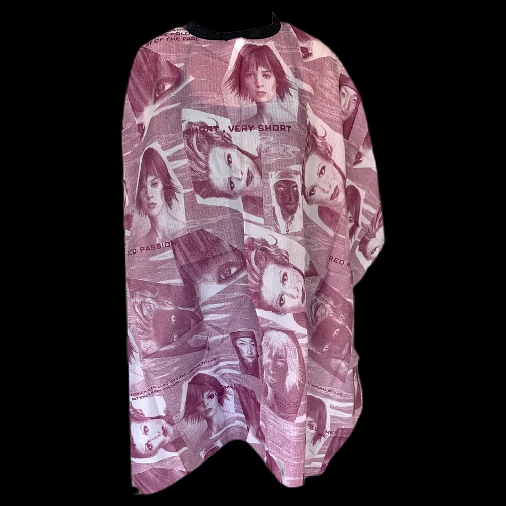 Cutting Cape - Purple Faces - Velcro
