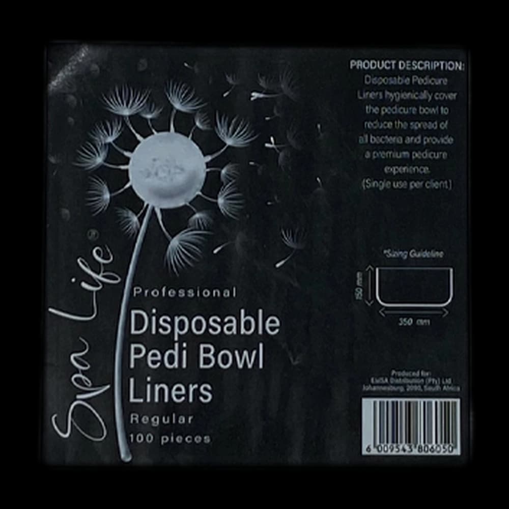 Spa Life Disposable Pedi Bowl Liner Regular - 100pc