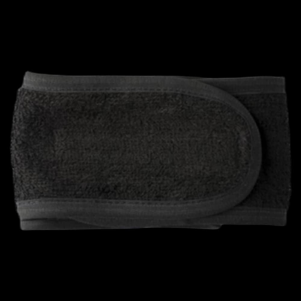 Head Band Towelling with Velcro - Black