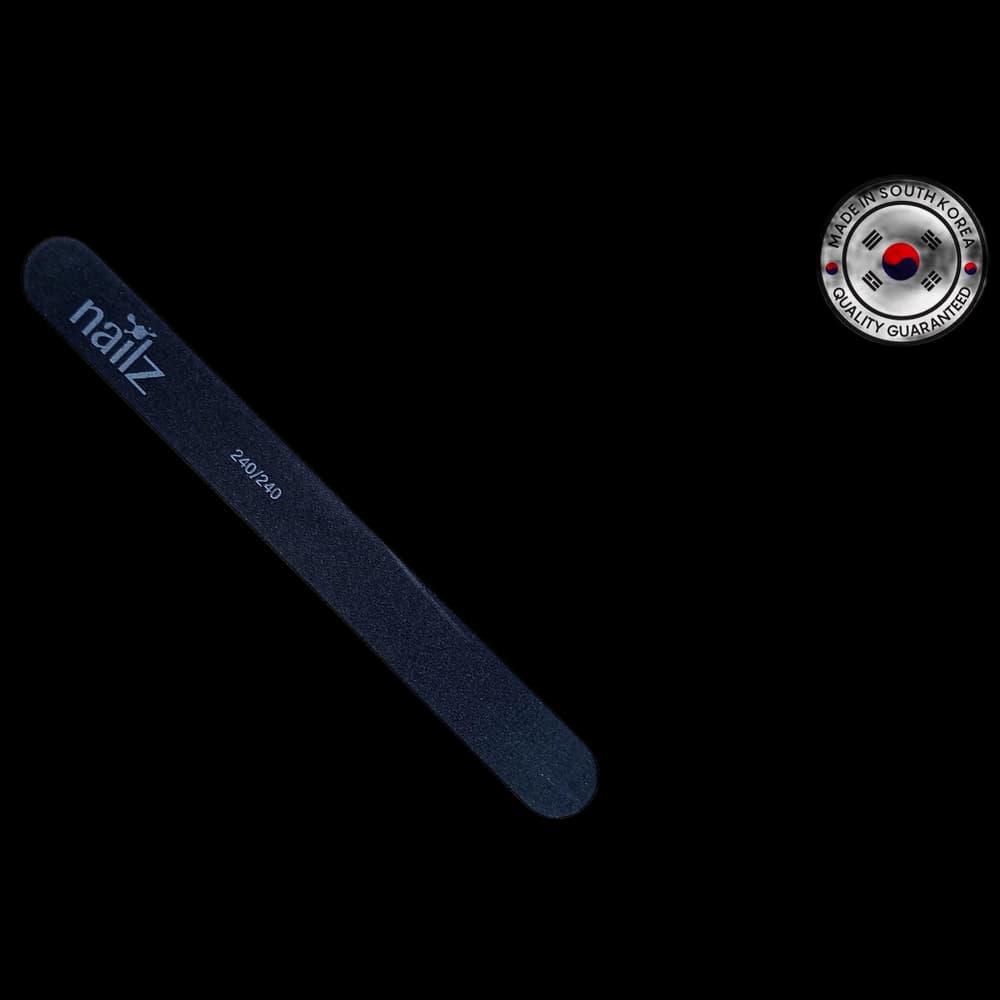 NAILZ Nail File - Straight Black 240/240 [Korean]