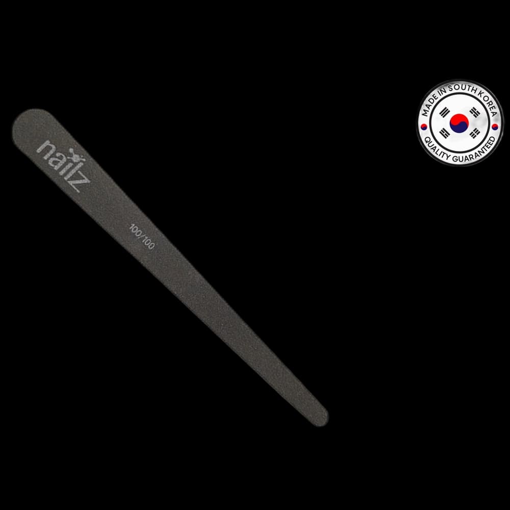 NAILZ Nail File - Teardrop Black 100/100 [Korean]