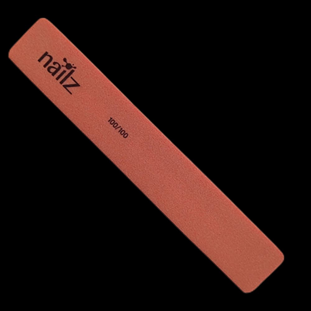 NAILZ Sponge File - Rectangular Orange 100/100 [Korean]