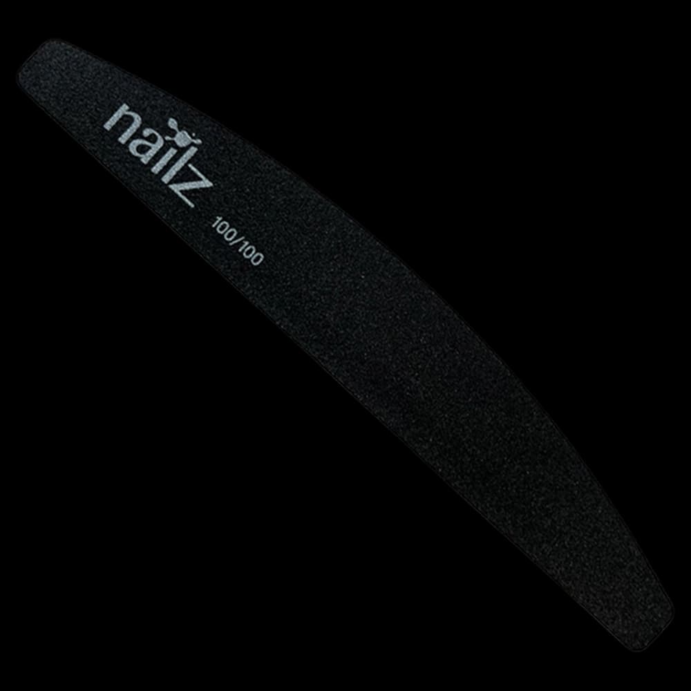 NAILZ Nail File - Halfmoon Black 100/100 [Korean]