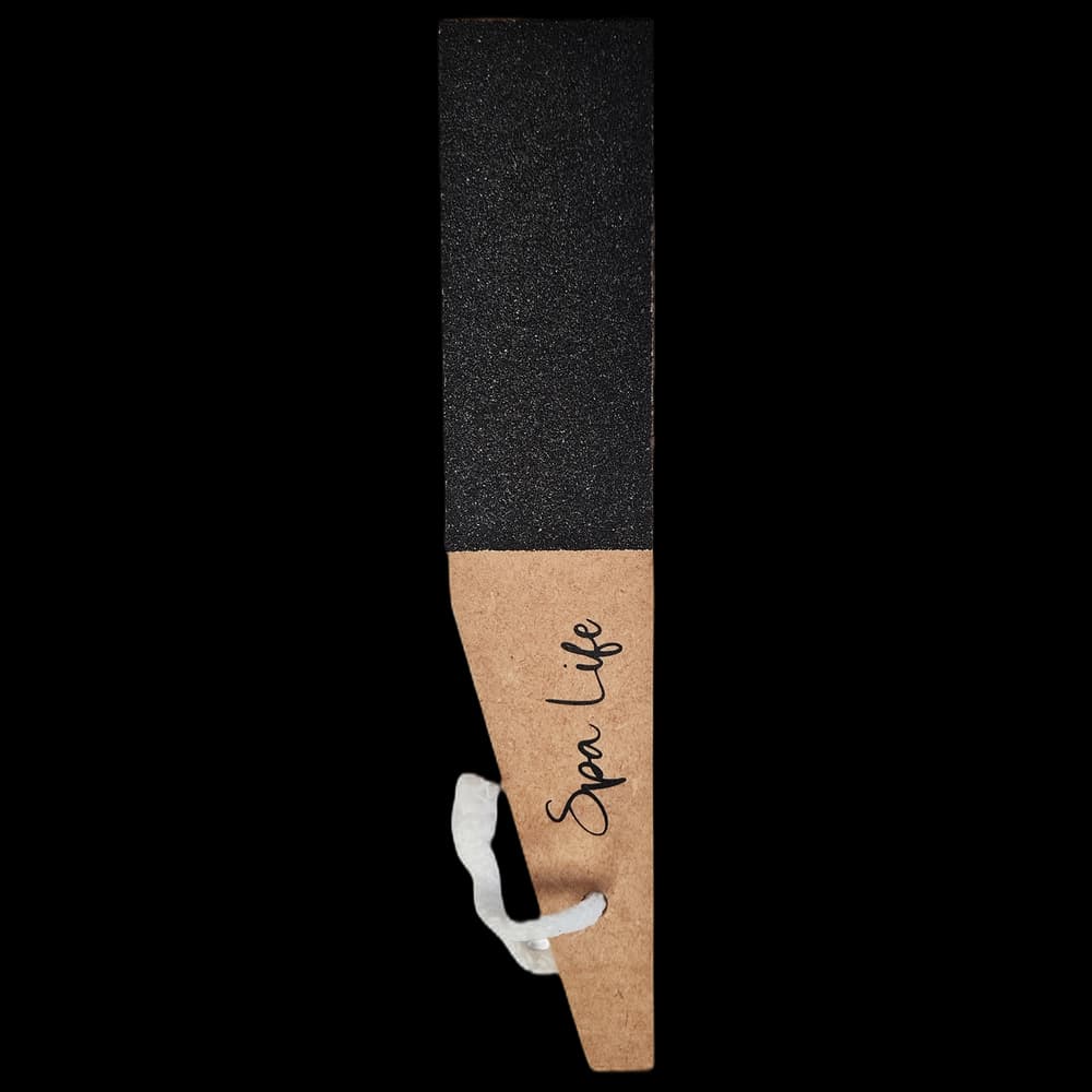 Spa Life Wooden Foot File - Slanted Handle (80/120)