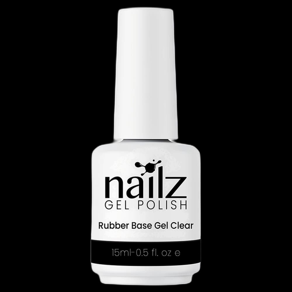 Nailz Gel Polish 15ml Rubber Base Gel - Clear