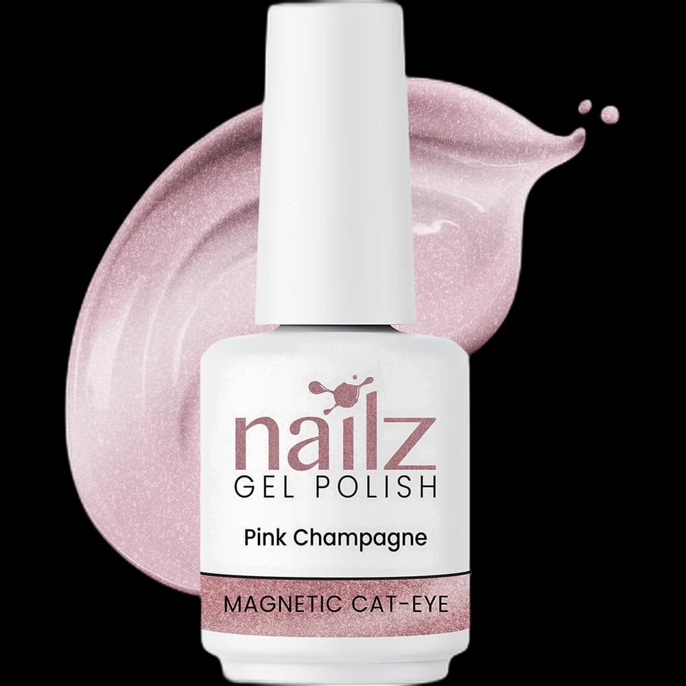 NAILZ Gel Polish 15ml Magnetic Cat Eye- Pink Champagne