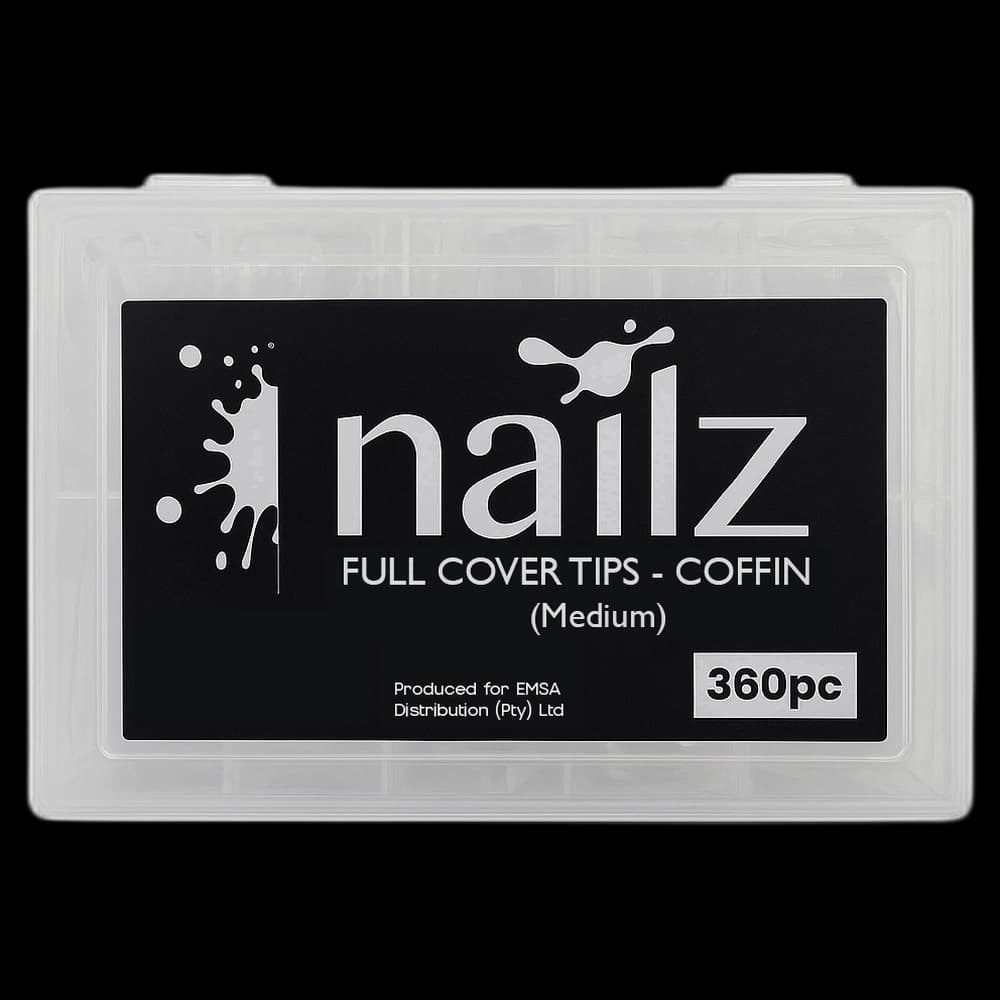 Nailz Nail Tips - Soft Gel Tips - Coffin Medium 360pc