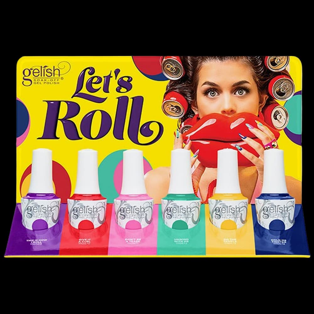 ***Lets Roll 6pc Display with Stock - Gelish