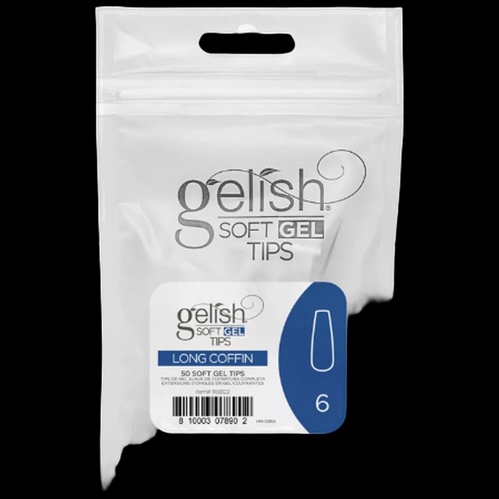 Soft Gel Tips - Long Coffin 6 50pk Refill - Gelish