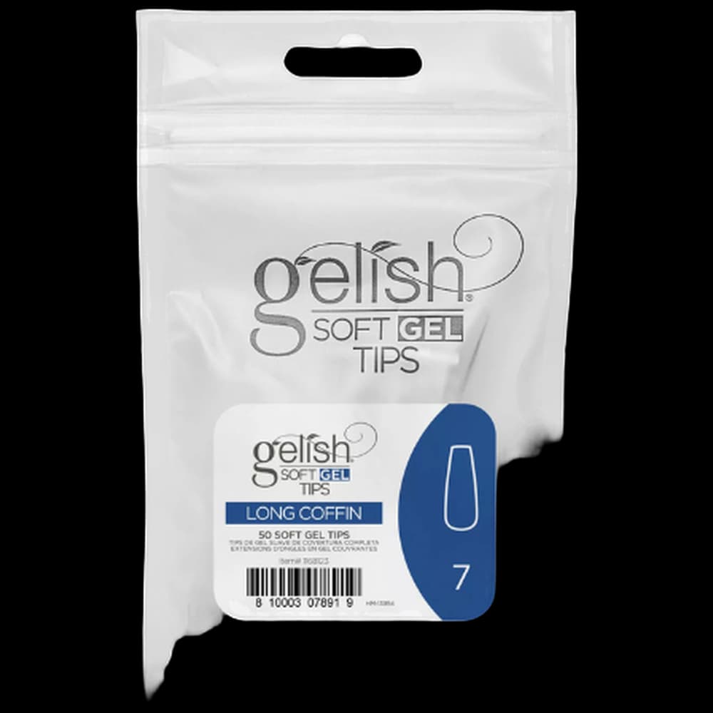 Soft Gel Tips - Long Coffin 7 50pk Refill - Gelish