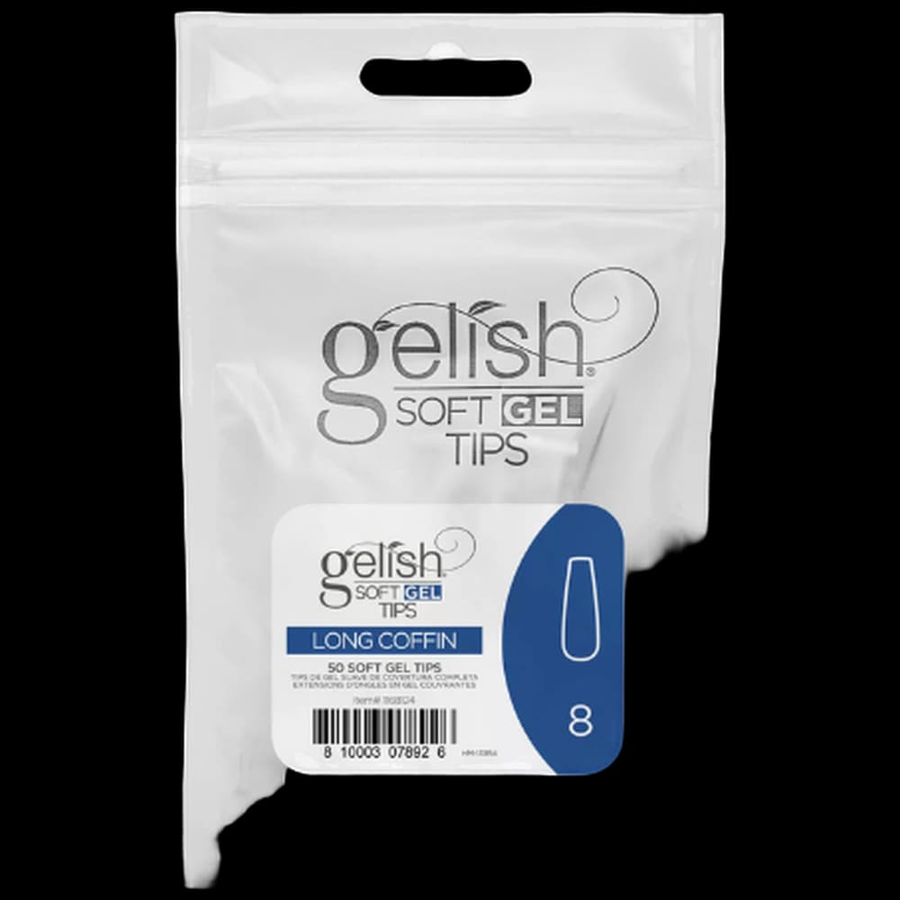 Soft Gel Tips - Long Coffin 8 50pk Refill - Gelish