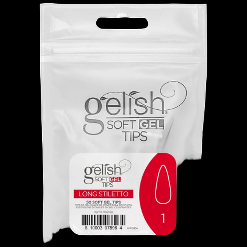 Soft Gel Tips - Long Stiletto 1 50pk Refill - Gelish