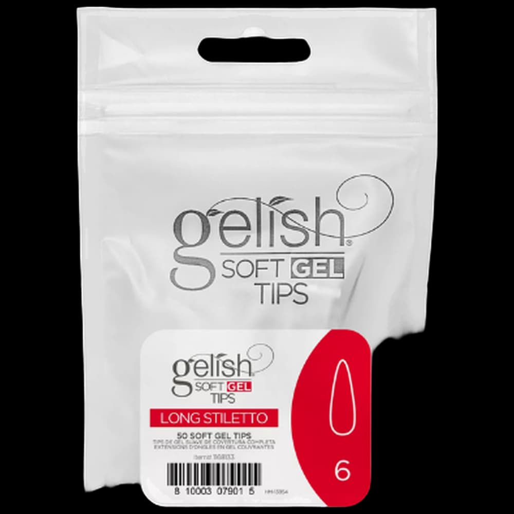 Soft Gel Tips - Long Stiletto 6 50pk Refill - Gelish