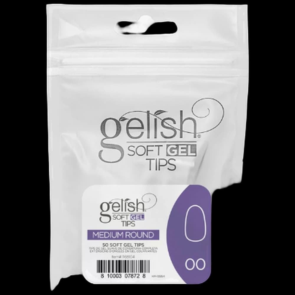 Soft Gel Tips - Medium Round 00 50pk Refill - Gelish