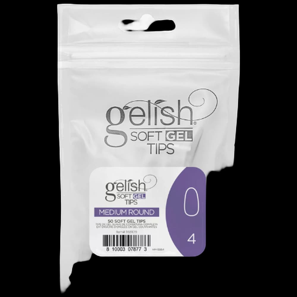 Soft Gel Tips - Medium Round 4 50pk Refill - Gelish