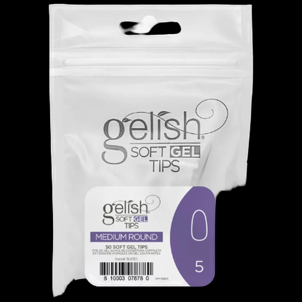 Soft Gel Tips - Medium Round 5 50pk Refill - Gelish