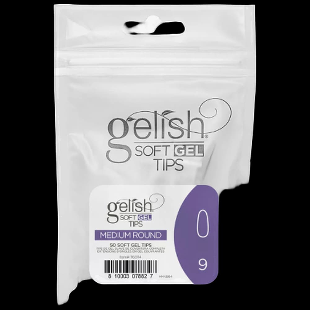 Soft Gel Tips - Medium Round 9 50pk Refill - Gelish