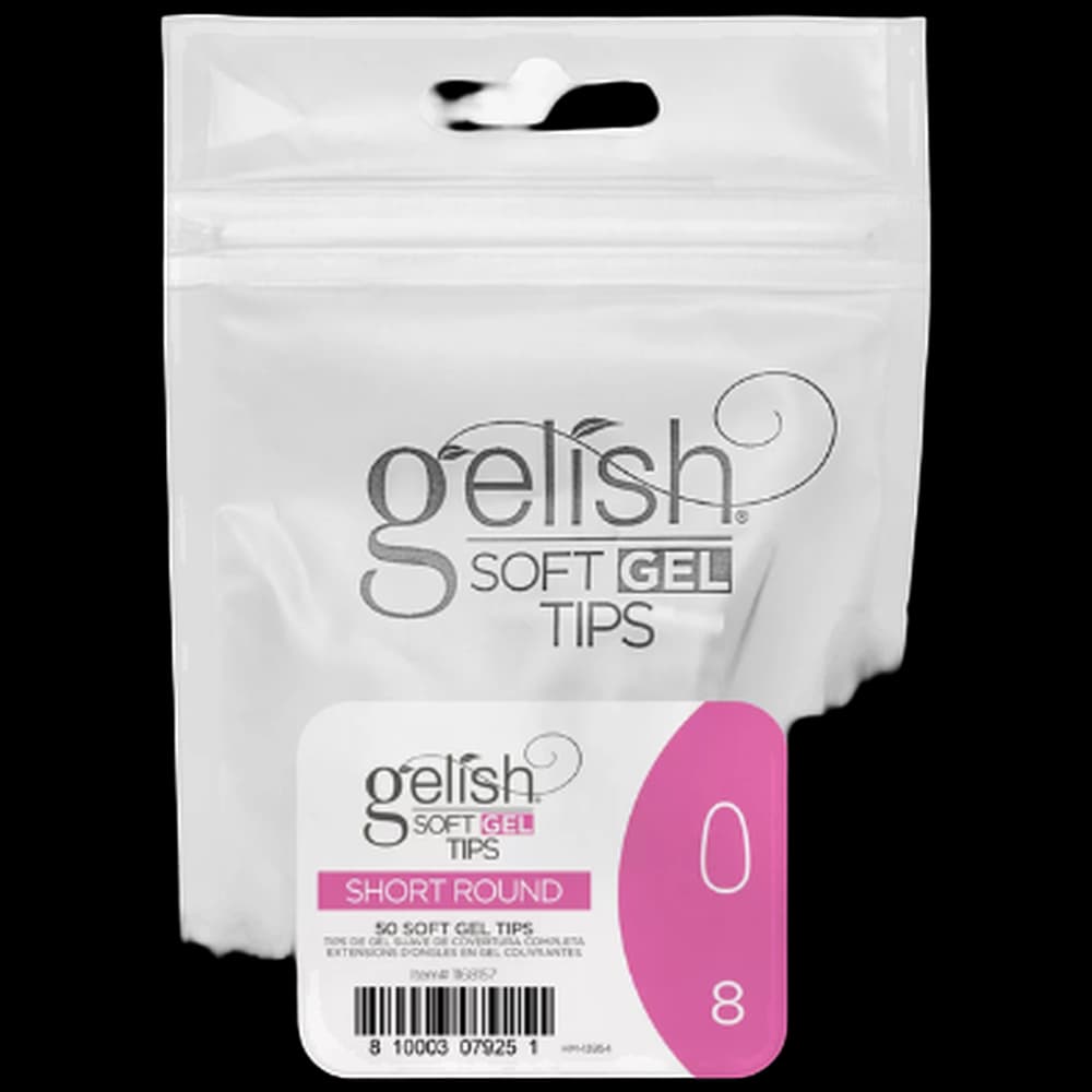 Soft Gel Tips - Short Round 8 50pk Refill - Gelish