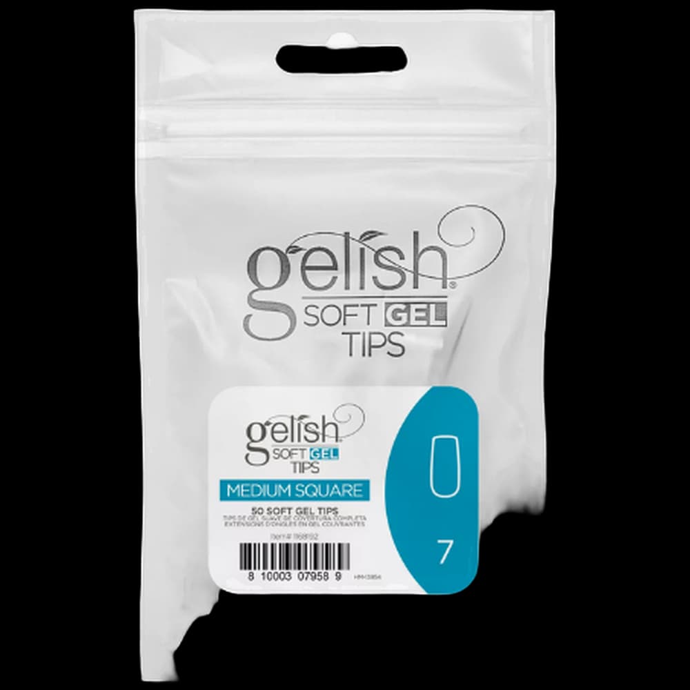 Soft Gel Tips - Square Medium 7 50pk Refill - Gelish