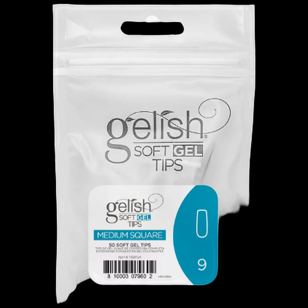 Soft Gel Tips - Square Medium 9 50pk Refill - Gelish