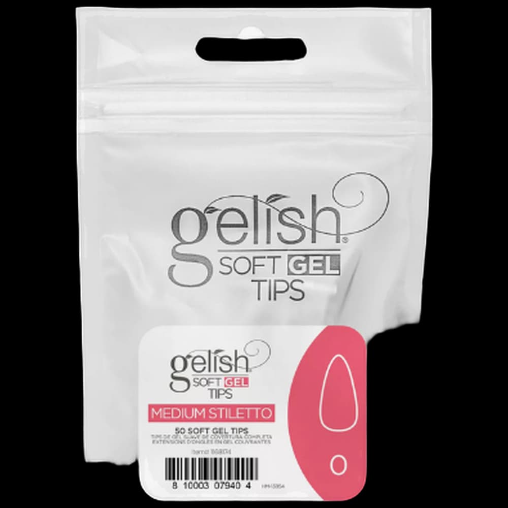 Soft Gel Tips - Stiletto Medium 0 50pk Refill - Gelish
