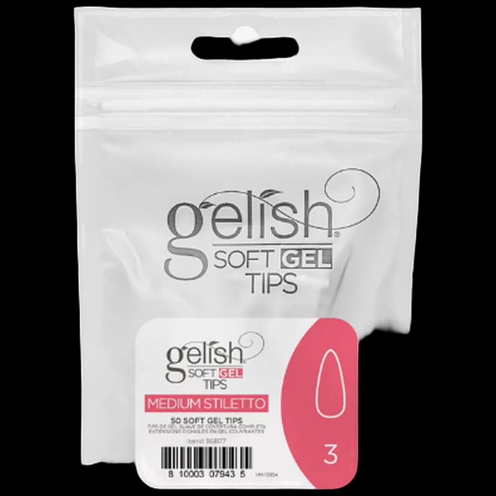 Soft Gel Tips - Stiletto Medium 3 50pk Refill - Gelish