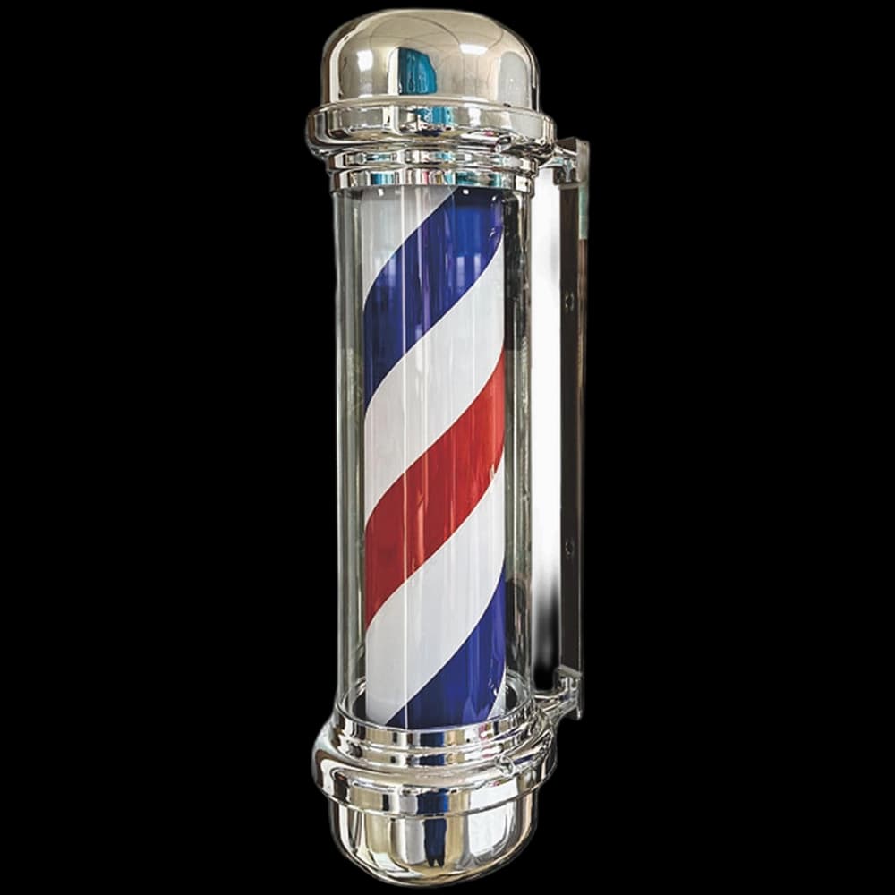Barber Pole Classic Silver - Flat Top 71cm (HD-2371001)