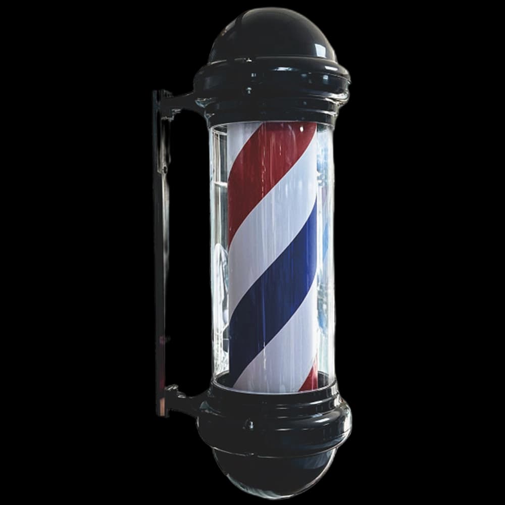 Barber Pole Traditional Black - Round Top 71cm (HD-2371005)