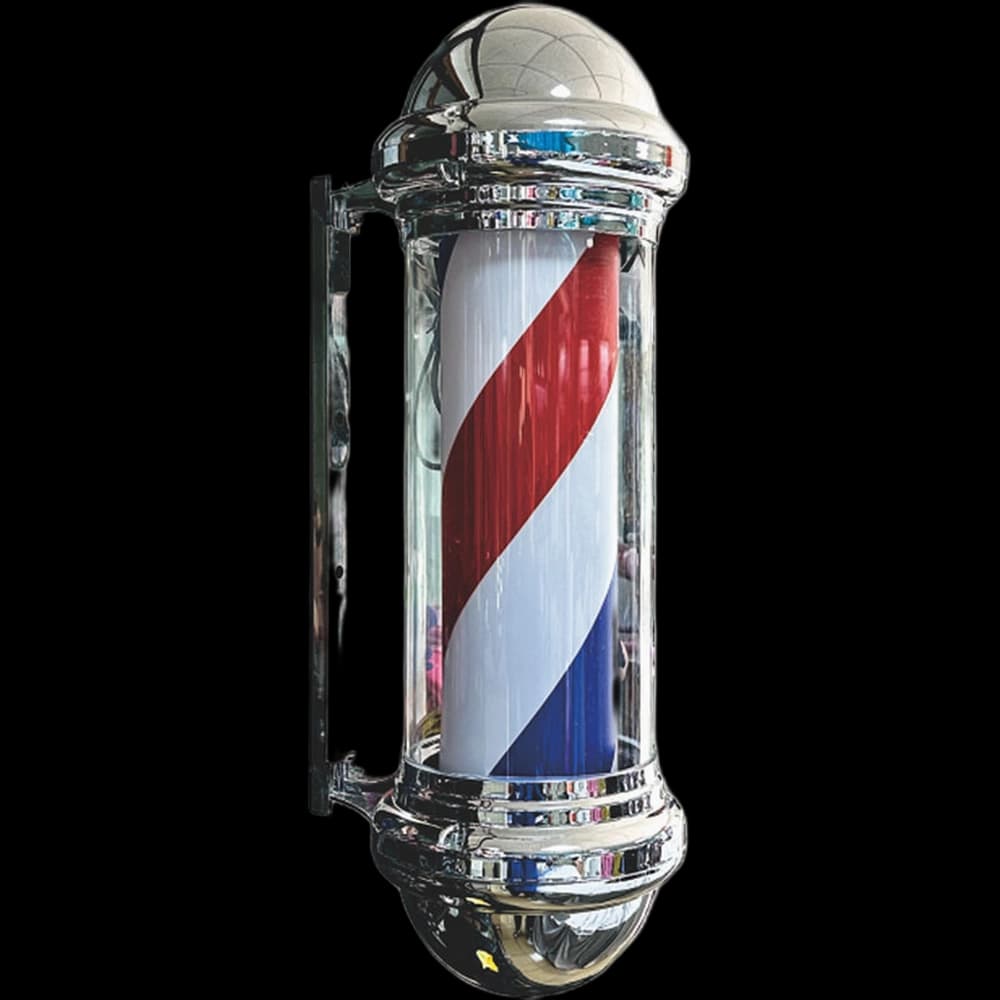 Barber Pole Traditional Silver - Round Top 71cm (HD-2371006)