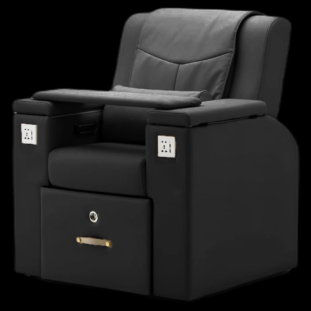 TROJAN Pedicure Spa Chair - Deluxe Black