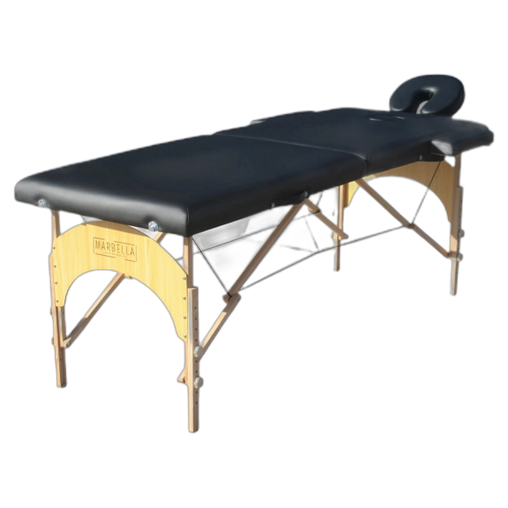 Marbella Portable 2 Part Wooden Massage Table (Black)