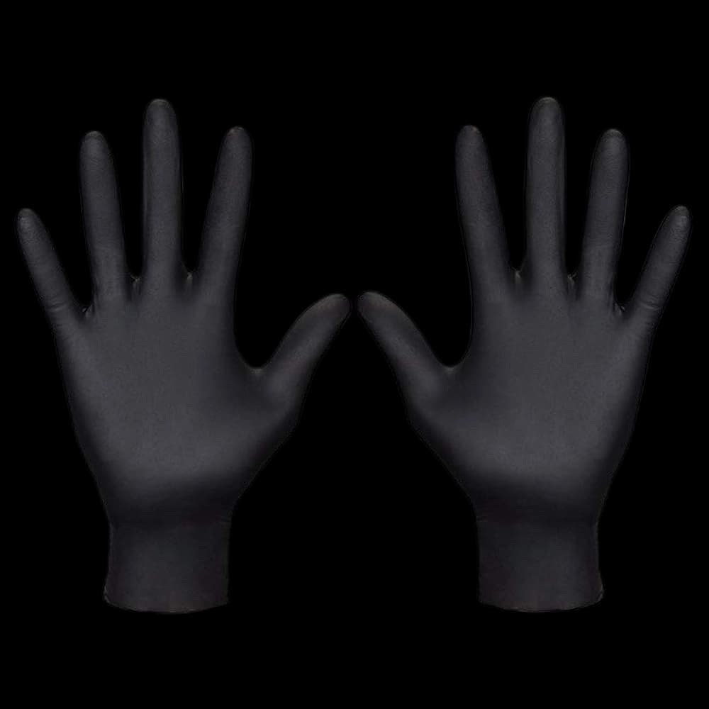 Nitrile Gloves - Black - (Large) 100's