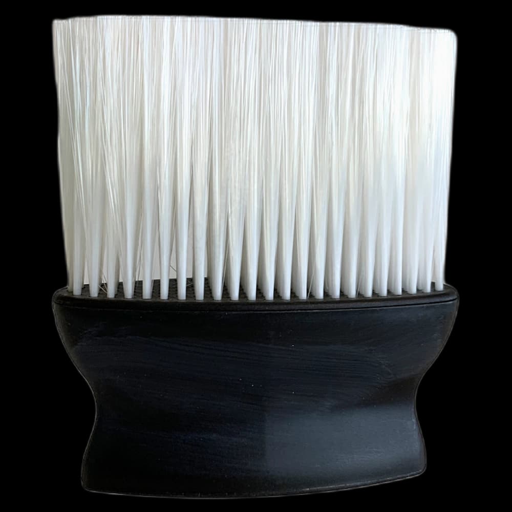 Neck Brush with White Bristles & Flat Black Handle (HS33939)