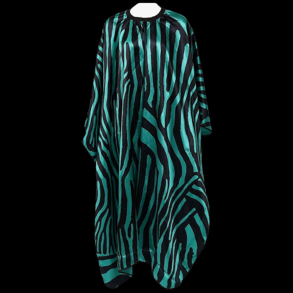 Cutting Cape - Zebra Pattern Blue with slide clip (CP81539)