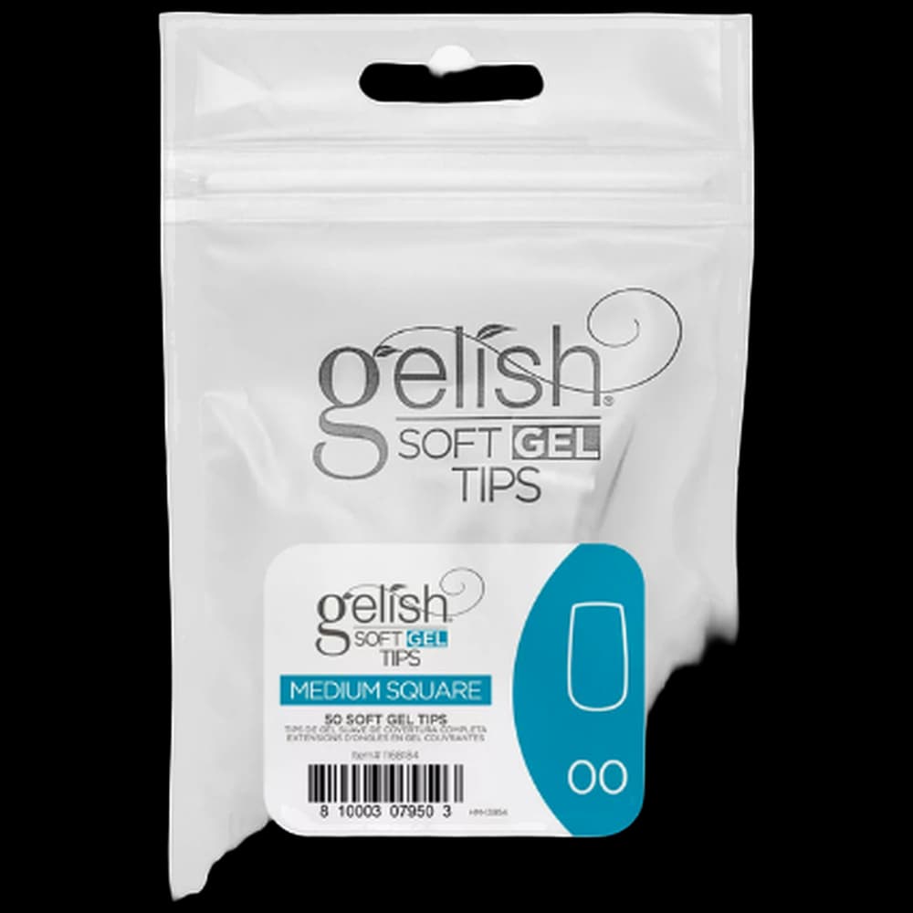 Soft Gel Tips - Square Medium 00 50pk Refill - Gelish